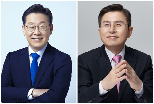 이재명(왼쪽) 더불어민주당 대표와 황교안 전 국무총리. <민주당 제공, 황교안 SNS>